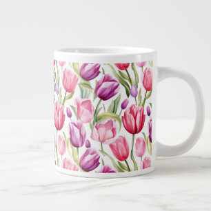 Caneca De Café Grande Tulipas Jumbo Mug
