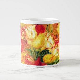 Caneca De Café Grande Tulipas por Pierre Renoir, Arte Impressionista Vin