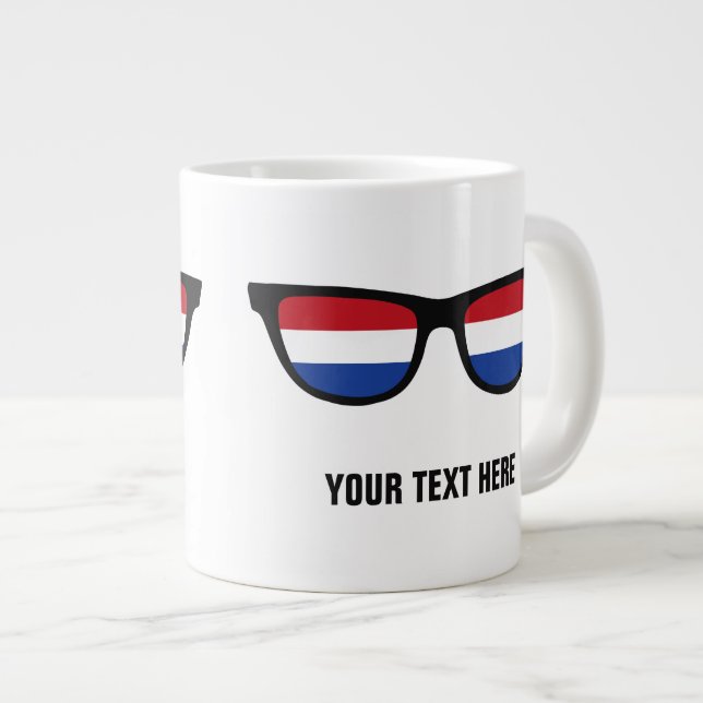 Caneca De Café Grande Túmulos personalizados do Dutch Shades (Frente Esquerda)
