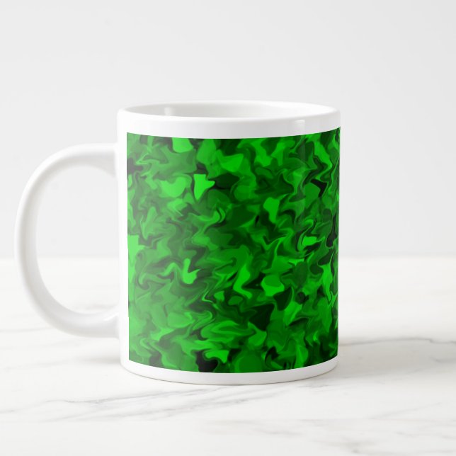 Caneca De Café Grande Turbilhão Verde 20oz Mug (Esquerda)