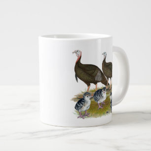 Caneca De Café Grande Turkeys East Wild Family