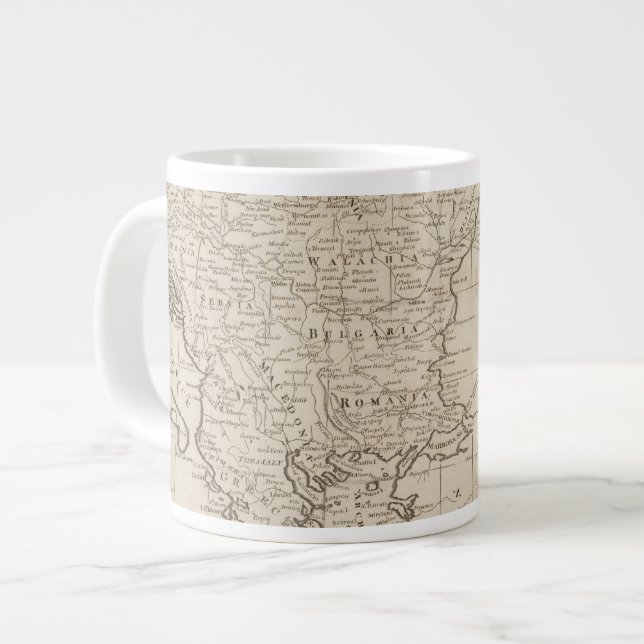 Caneca De Café Grande Turquia, Europa e Hungria (Frente Esquerda)