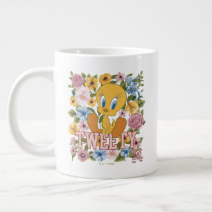 Caneca De Café Grande TWEETY™ Gráfico de Bordado Floral
