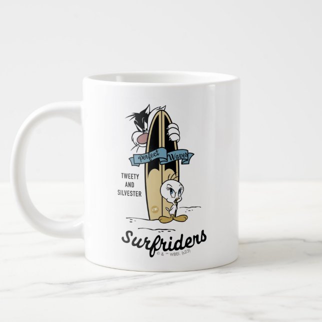 Caneca De Café Grande TWEETY™ & SYLVESTER™ Surfriders (Esquerda)