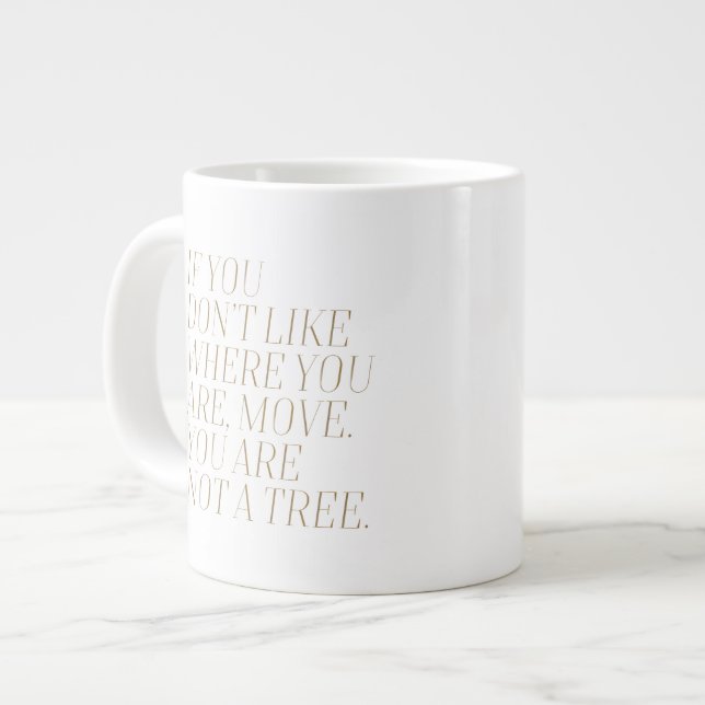 Caneca De Café Grande Typografia Cote Mug ・ 0001 (Frente Esquerda)