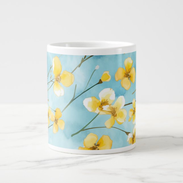 Caneca De Café Grande Ukrainian folk art motifs X-Large Mug (Frente)