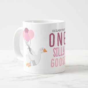 Caneca De Café Grande Um Bobo fica rosa no aniversário