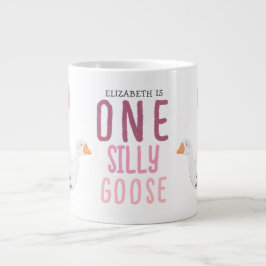 Caneca De Café Grande Um Bobo fica rosa no aniversário