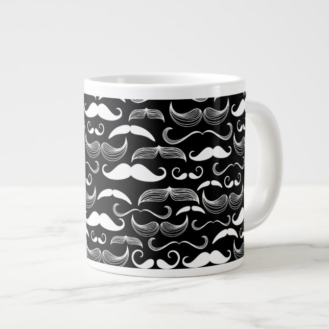 Caneca De Café Grande Um Clube de Cavalheiros.Padrão de bigode (Frente Esquerda)