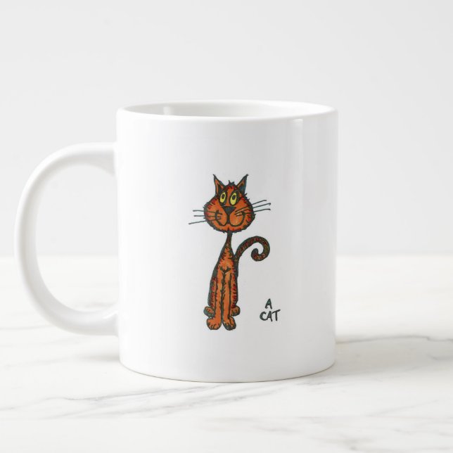Caneca De Café Grande Um gato (Esquerda)