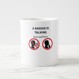 Caneca De Café Grande Um Malvado Está Falando Ouça e Aprenda Meme - Irôn