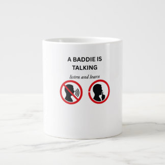 Caneca De Café Grande Um Malvado Está Falando Ouça e Aprenda Meme - Irôn