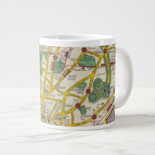 Caneca De Café Grande Um mapa de Merseyside, Liverpool