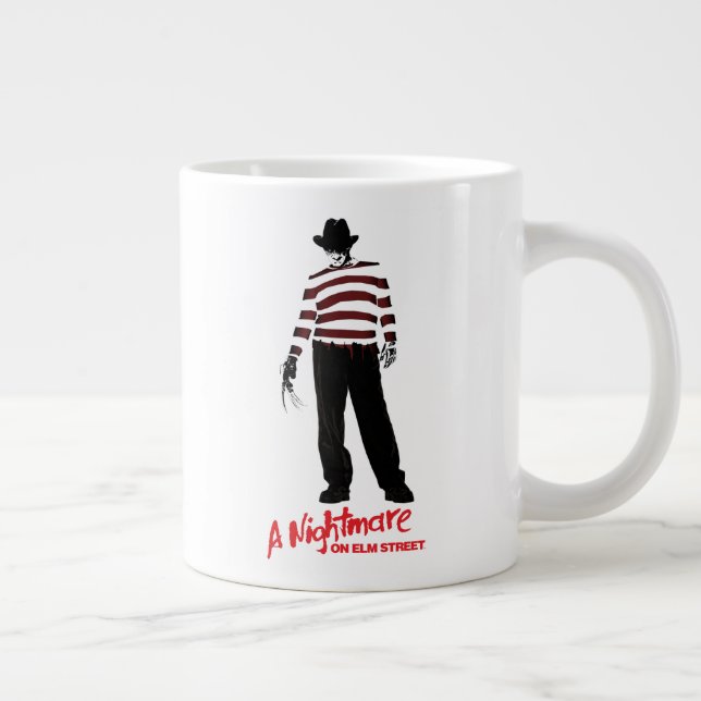 Caneca De Café Grande Um pesadelo na Elm Street | Freddy Krueger (Direita)