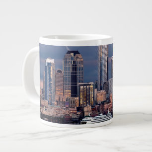 Caneca De Café Grande Um pôr do sol lindo e dramático visto do Ocident