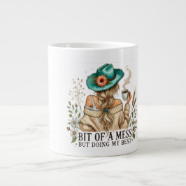 Caneca De Café Grande Um pouco bagunçado, mas fazendo o meu melhor Canec