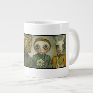 Caneca De Café Grande Um pouco Louco