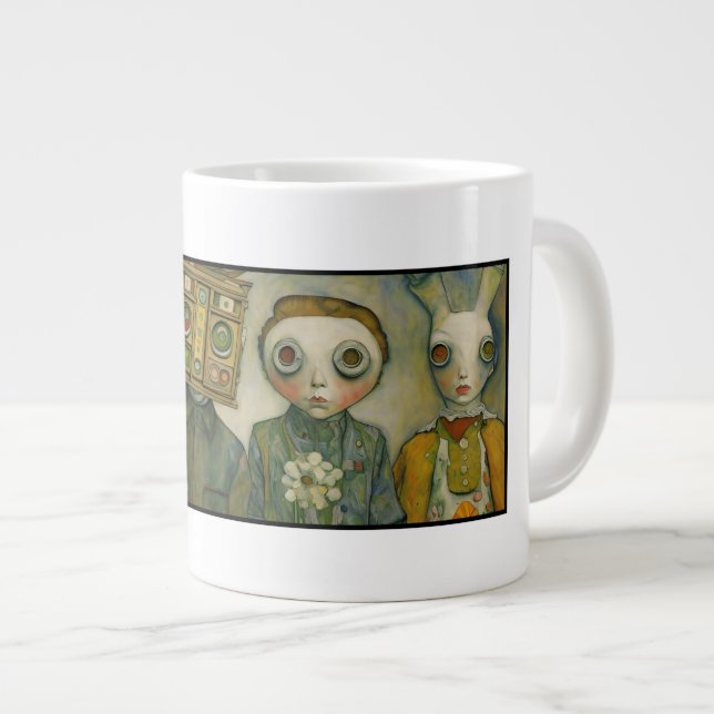 Caneca De Café Grande Um pouco Louco (Frente Esquerda)