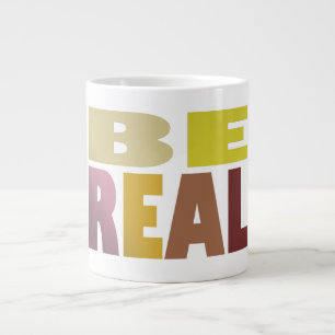 Caneca De Café Grande Uma mensagem design de verdade, cartas desagradáve