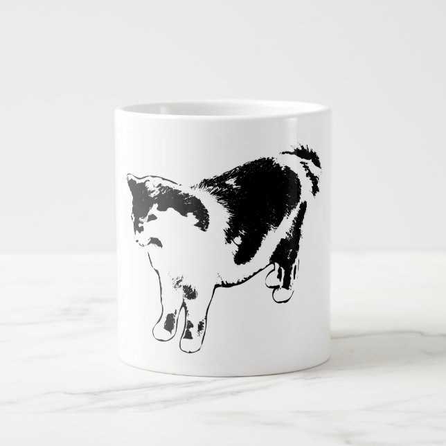 Caneca De Café Grande Uma pausa antes do salto (Frente)