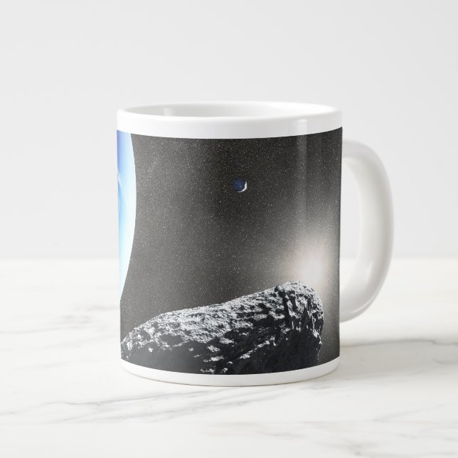Caneca De Café Grande Uma Pequena Lua Hippocamp de Netuno. (Frente Esquerda)