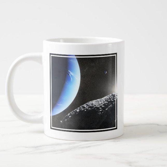 Caneca De Café Grande Uma Pequena Lua Hippocamp de Netuno. (Esquerda)