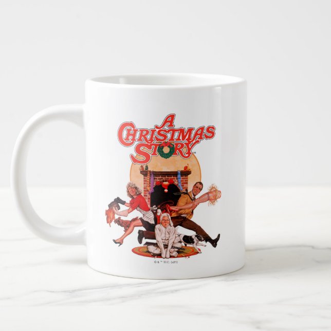 Caneca De Café Grande Uma Poster de Arte de Natal (Esquerda)