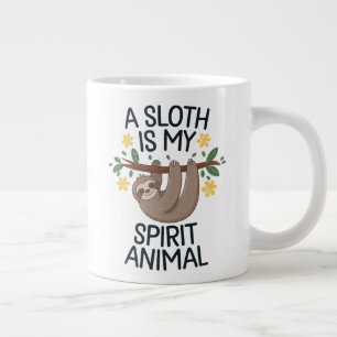 Caneca De Café Grande "Uma preguiça é o meu animal espiritual