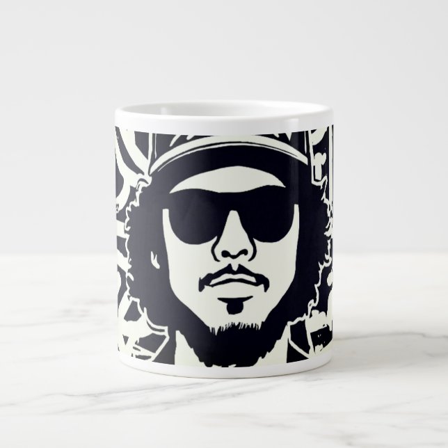 Caneca De Café Grande Uma Revolução de Arte Básica (Frente)