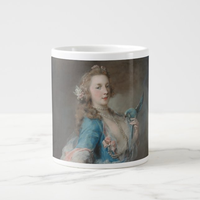 Caneca De Café Grande Uma Selfie com o meu papagaio (Frente)