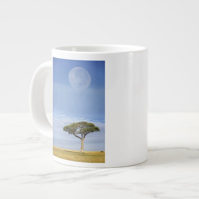 Caneca De Café Grande Umbrella Thorn Acacia, Acacia tortilis e (Frente Esquerda)