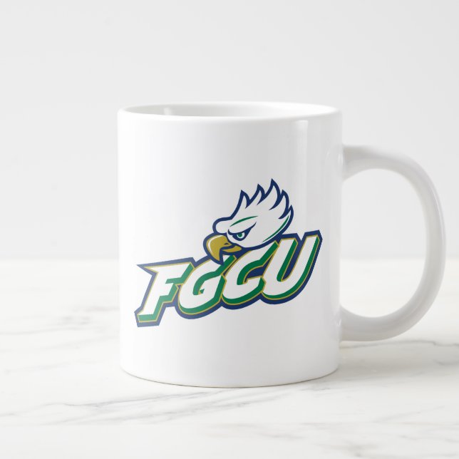 Caneca De Café Grande Universidade da Costa do Golfo da Flórida | FGCU Á (Direita)
