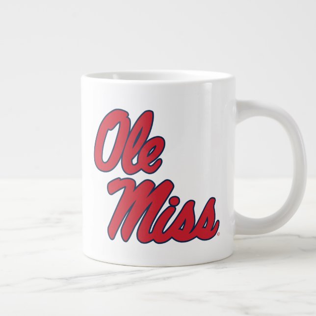 Caneca De Café Grande Universidade do Mississippi | Script Ole Miss (Direita)