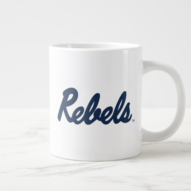 Caneca De Café Grande Universidade do Mississippi | Script Rebels (Direita)