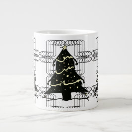 Caneca De Café Grande Unusual Cool Novel Chic Modern Christmas Tree