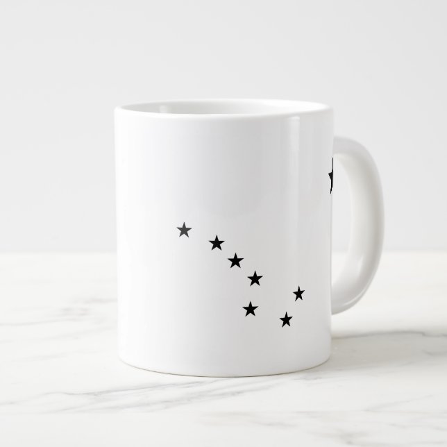Caneca De Café Grande Ursa Grande Preta (Frente Esquerda)
