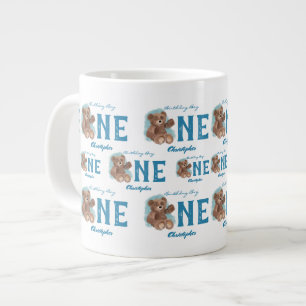 Caneca De Café Grande Ursa Pequena Aquarela Animal Fofo Primeiro Anivers