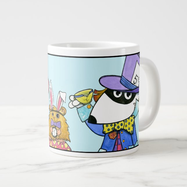 CANECA DE CAFÉ GRANDE URSINHO DE ESPIÃO E TILHA EM WONDERLAND JUMBO MUG (Frente Esquerda)