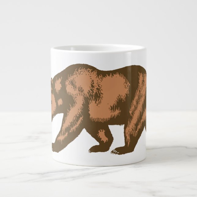 Caneca De Café Grande Urso da Califórnia (Frente)