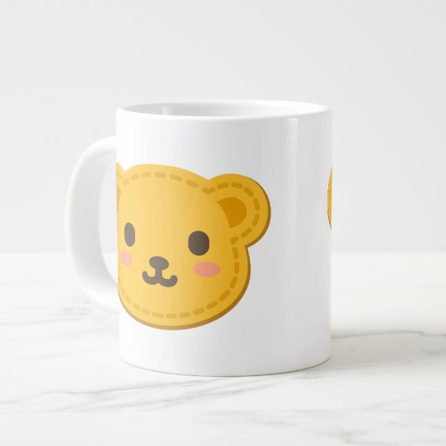Caneca De Café Grande Urso de Mel Bonito (Frente Esquerda)