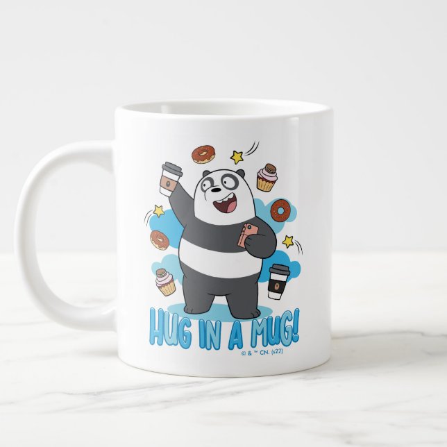 Caneca De Café Grande Urso de Panda - Abraçar uma Caneca! (Esquerda)