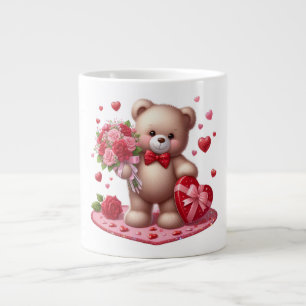 Caneca De Café Grande Urso de pelúcia Dia de os namorados