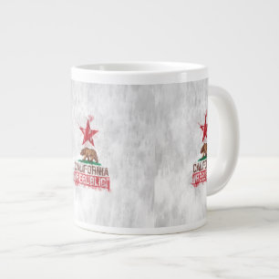 Caneca De Café Grande Urso de Sinalizador da República da Califórnia e