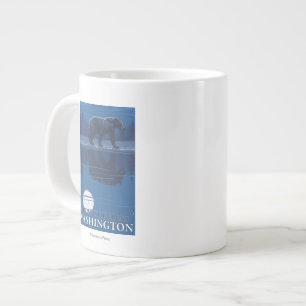 Caneca De Café Grande Urso em Lua - Monte Ruas. Helens,
