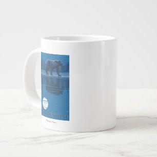 Caneca De Café Grande Urso em Lua - West Yellowstone, Montana