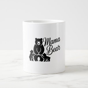 Caneca De Café Grande Urso Mãe com Filhotes Família de Ursos Fofa