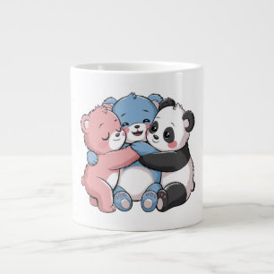 Caneca De Café Grande Ursos de Teddy Bonitos com Panda