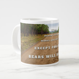 Caneca De Café Grande Ursos do SlipperyJoe vão matar você impressões de
