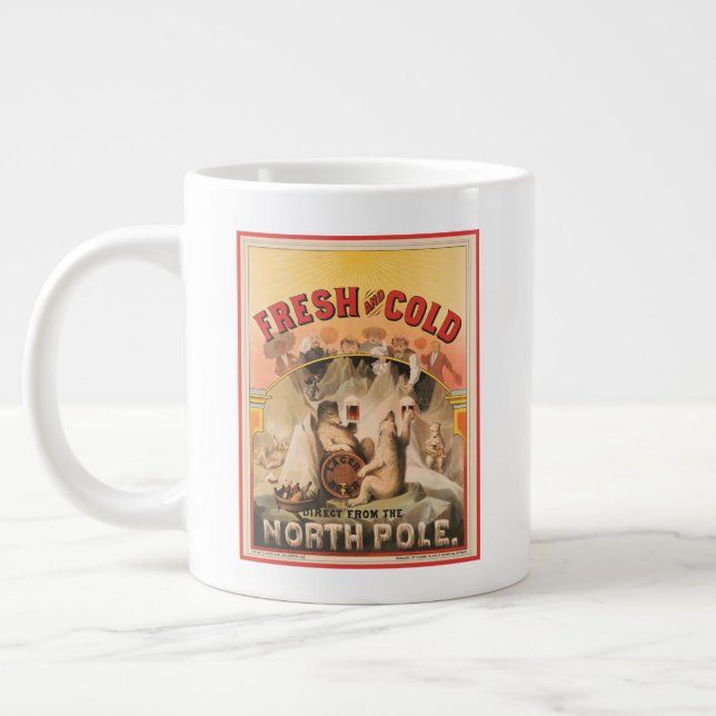 Caneca De Café Grande Ursos Polares Estão Aproveitando Lâmpadas De Cerve (Esquerda)