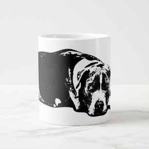 Caneca De Café Grande Urticária Vigorosa Mistura Monocromática